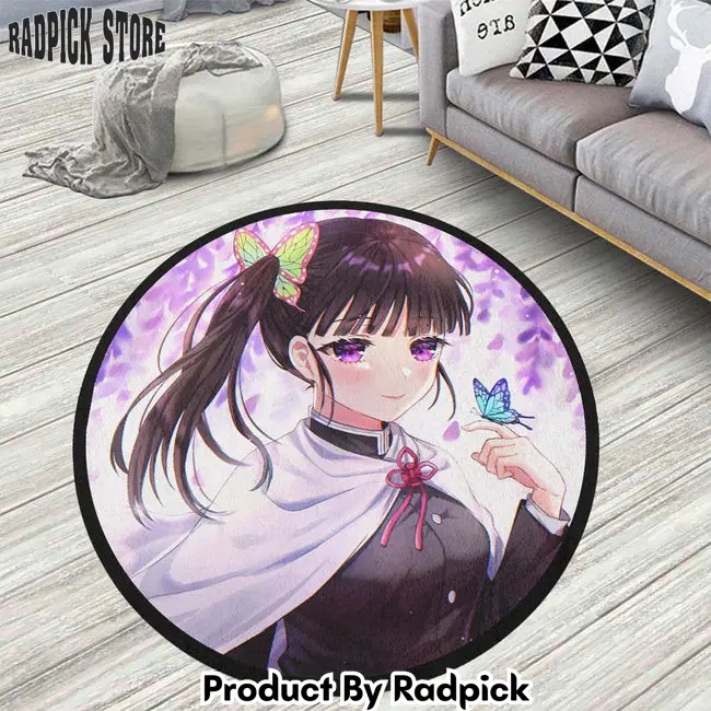 Kanao tsuyuri round rug custom demon slayer anime circle carpet  rp5955500
